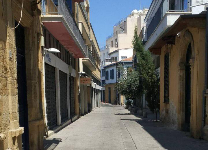 Nikosijas vecpilsēta netālu no Ledra Street pārejas