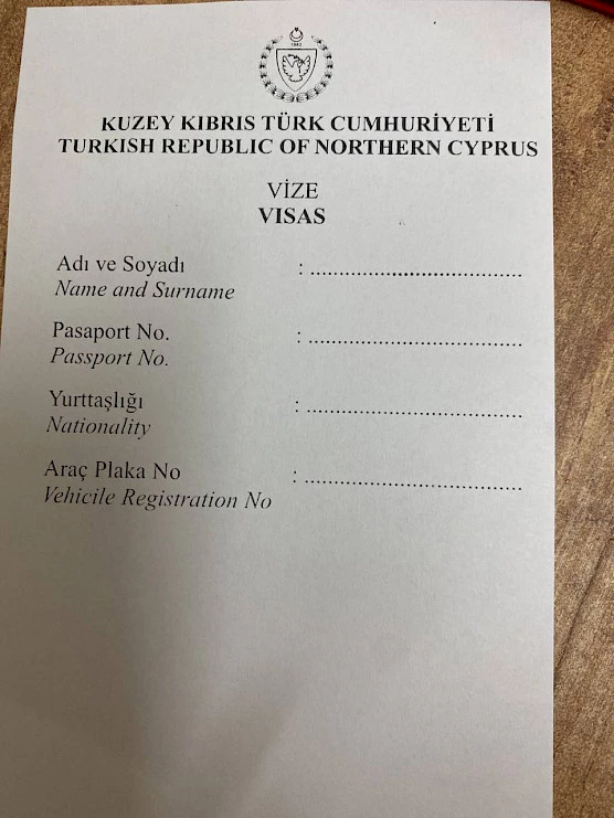 Göçmenlik formu örneği