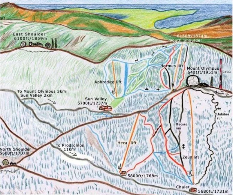 Troodos Trail Map